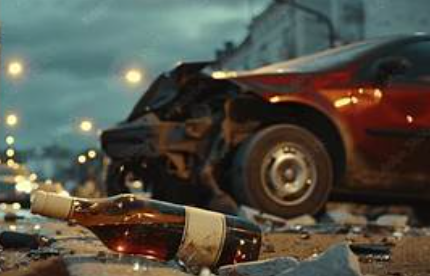 Car on road representing auto accident claims